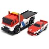 JDM Flatbed Truck #46 Red & White w/Blue & 1972 Datsun 240Z #46 Red and White w/Blue 1/64 Die Cast Models by Muscle Machines - 2 of 3