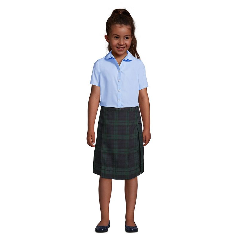 Lands' End School Uniform Kids Short Sleeve Peter Pan Collar Broadcloth Shirt, 5 of 6