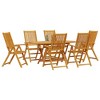 vidaXL Outdoor Dining Set Set of 7 Acacia Wood Color Solid Acacia Wood - 2 of 4