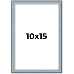 PosterPalooza | Photo Size Textured Blue Picture Frame - UV Acrylic, Foam Board Backing, Hanging Hardware - 1 of 4