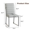 INFURNIC Dining Chairs 6-Pack Dense Foam Padded Chairs High-quality PU leather Seat Back with Durable Iron Base, Gray, 21.5"*17.2"*35.7" - 3 of 4