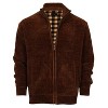 Gioberti Men's Knitted Chenille Cardigan Sweater With Flannel Lining - 2 of 4