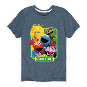 Boys' - Sesame Street - Photo Elmo And Friends Short Sleeve Graphic T-Shirt - 1 of 4