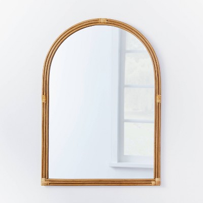 24" x 34" Rattan Arched Wall Mirror - Threshold™ designed with Studio McGee