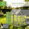 ORRD Large Gray Chicken Coop for 8-12 Chickens - Weatherproof Poultry House with Nesting Boxes & Anti-UV Cover - 3 of 4