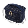 Unique Bargains Plaid Pattern Makeup Bag Cosmetic Travel Bag Woolen Large Makeup Bag for Women 1 Pc - 4 of 4