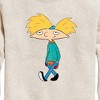 Boys' - Hey Arnold! - Distressed Arnold Graphic Long Sleeve Fleece Sweatshirt - 2 of 4