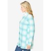 Woman Within Plus Size Plaid Knit Tunic With Collar - 4 of 4