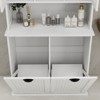 Double-Compartment Bathroom Storage Cabinets with 2 Adjustable Shelves, Suitable for Bedrooms and Bathrooms - 4 of 4