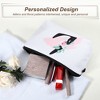 Unique Bargains Large Capacity Zipper Personalized Small Makeup Bag White - 3 of 4