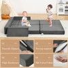 8-Piece Modular Kids Play Couch, Child Sectional Fort Building Sofa for Boys and Girls, Modular High Density Foam Convertible Couch Sofa Indoor - 3 of 4
