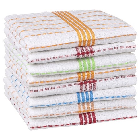 Unique Bargains Reusable Super Absorbent Cotton Lint Free Kitchen Towels  12 X 12 Multi : Target