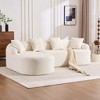 98.8'' Chenille Compression Modular L-Shaped Sectional Sofa with Curved Chaise, High-Density Sponge and 4 Accent Pillows - 3 of 4