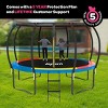 Joyberri Trampoline - ASTM Certified, 8-16ft for kids & adults. Anti-rust, with enclosure net, ladder, LED lights & sprinkler. Safe & fun! - 4 of 4