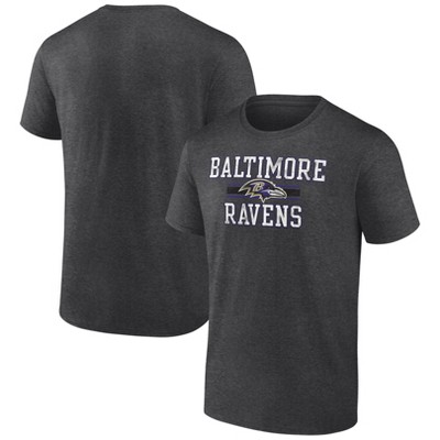 Nfl Baltimore Ravens Men's Team Striping Gray Short Sleeve Bi-blend T-shirt  : Target