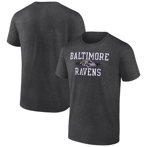 Nfl Baltimore Ravens Men's Team Striping Gray Short Sleeve Bi-blend T-shirt  - Xl : Target