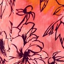 coral tie dye floral