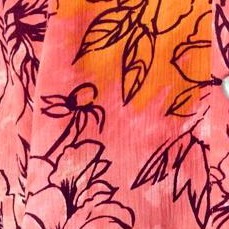 coral tie dye floral