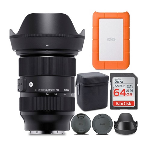 Sigma 24-70mm f/2.8 DG DN Art Zoom Full Frame E-Mount Lens & Hard Drive  Bundle