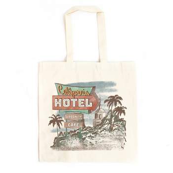 City Creek Prints California Hotel Canvas Tote Bag - 15x16 - Natural