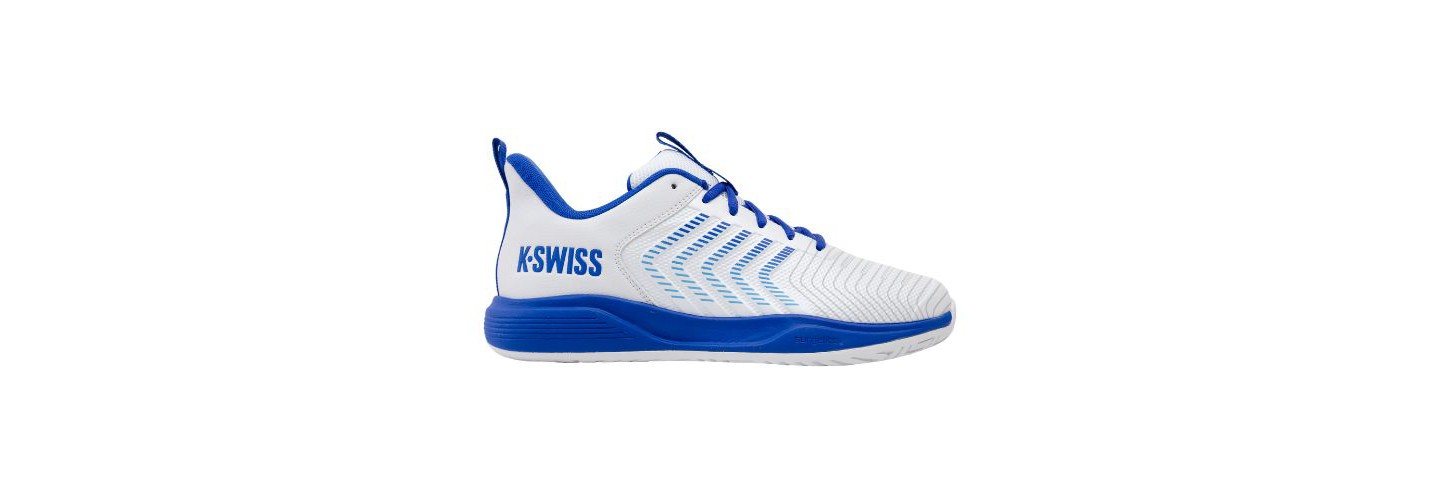 Мужские кроссовки K-Swiss Ultrashot Light Tennis Shoe (White/Dazzling Blue/Baltic Sea)., цвет: Белый — фото 1