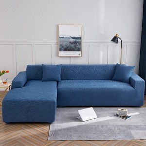 SweDrea 107" Blue Modular High Density Sponges Cloud Couch Sectional Sofa - 1 of 1