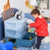 FONTOI 3 Tier Kids Storage Unit with Drawers Chest for Boys Girls Toddlers, Toy Organizer Tower for Nursery Kindergarten, Blue, 14.5"*22.25"*14.5" - 2 of 4