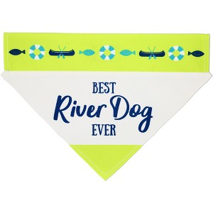 Pavilion Gift Company - River Dog - 12" x 8" Canvas Slip on Pet Bandana - Pet Apparel Accessories - 1 of 4