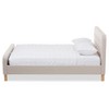 Full Samson Mid Century Fabric Upholstered Platform Bed Light Beige - Baxton Studio: Scandinavian Style, No Box Spring Needed - 2 of 4