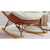 NicBex Milk Velvet Fabric Glider Rocking Chair,Upholstered Armless Nursery Rocking Chairs,Modern Rocking Chair,Nursing Chair for Bedroom - 4 of 4