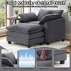 EHMKNP  40''W Comfy Cloud Sofa Armchair - Corduroy Oversized Chair & Ottoman Set, Plush Upholstery & Extra Deep Seat for Small Apartment Living Rooms - 2 of 4
