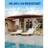 15FT Large Patio Umbrella with Base, Outdoor Double-Sided Rectangle Market Umbrella Outside Umbrellas for Poolside Lawn Backyard - 2 of 4