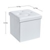 VECELO Folding Storage Ottoman Bench, Versatile Shoestool & Footstool, Bedroom Bench with Storage, Holds up to 660 lb - 3 of 4