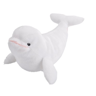 Wild Republic Ecokins Mini Beluga Whale Stuffed Animal, 8 Inches
