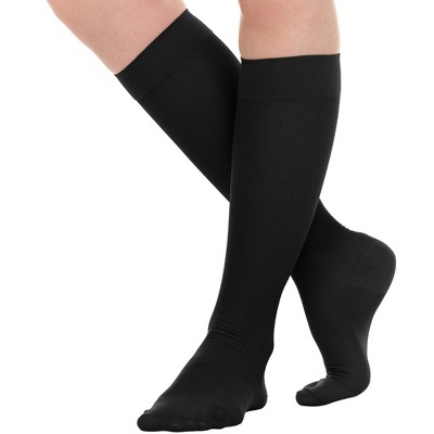 ABSOLUTE SUPPORT – Petite Sheer Short-Length Compression Socks for Women – 15-20mmHg – 3 Pairs – A403