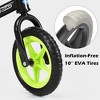 Costway 10''/12'' Airless Eva Tires Balance Bike Adjustable Handlebar & Seat Carbon Steel No Pedal for 2-5 Years Old Red\Black - 4 of 4