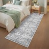 Indoor Vintage Area Rugs For Living Room Retro Low Pile Non Slip Distressed Rug For Bedroom Washable Lightweight Soft Foldable Carpet Home Decor - 3 of 4
