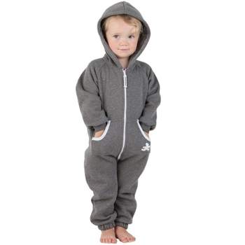 Joggies - Charcoal Gray Infant Footless Hoodie Onesie