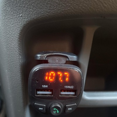 bluetooth cigarette lighter target Just Wireless FM Transmitter Type C and USB-A Charging Port Bass Sound Booster allowing you to take calls and play music with ease Best Bluetooth FM Transmitters with