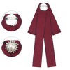 Elerevyo Women's Pre-Tied Ribbon Elegant Brooch Pin Bow Tie - 3 of 4