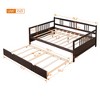 Twin/Full Size Daybed, Wooden Platform Bed Frame with Twin Size Trundle/ Two Drawers -ModernLuxe - 3 of 4