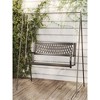 Patio Swing Bench 49.2" Steel and Plastic Black - 2 of 4