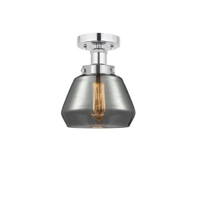 Fulton - 1 Light Semi-Flush Mount In Industrial Style-8.25 Inches Tall and 6.5 Inches Wide
