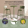 WestinTrends Playa 41.25" Adjustable Metal Round Bar Height Table, Olive Green - 3 of 4