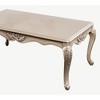 48" Traditional Coffee Table with Cabriole Legs, Carved Design, and Gold Highlights for Living Room - 2 of 4