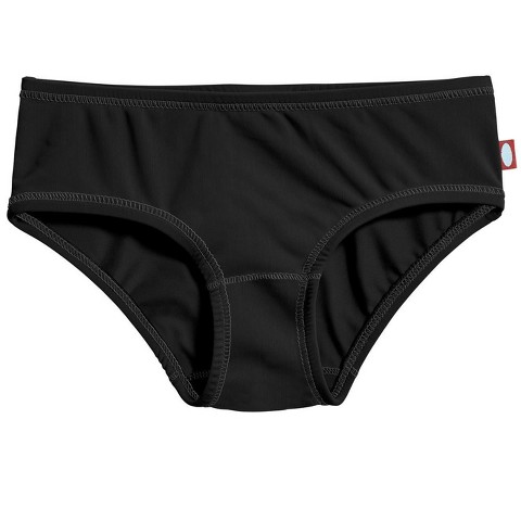 City Threads Girls UPF 50+ Quick-Dry Swim Briefs - Black, 14Y