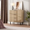 3 Drawers Dresser, Modern Storage Dresser Chest of Drawers Organizer with Metal Legs and Anti-Tipping Device for Bedroom Living Room - 4 of 4