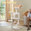 44.1' Cat Tree Tower for Indoor Cats ,Multi-Level Cat Condo Cat Furniture with Scratching Posts, Perches, Hammock, Cave - 4 of 4
