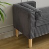 NicBex 65.35" Corduroy Storage Ottoman Bench with Arms,Foot Stool with Backrest&Pillows,End of Bed Storage Bench for Bedroom,Living Room,Entryway - 4 of 4