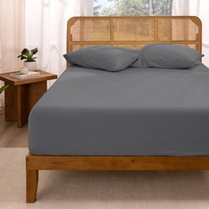 Organic Cotton Jersey Fitted Sheet by Bare Home - 1 of 4